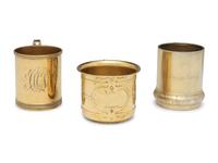 Three American Silver-Gilt Mugs