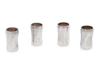 A Set of Four Elsa Peretti for Tiffany and Co. Silver Cordials