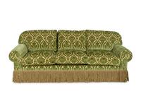 An E.J. Victor Cut Velvet Upholstered Sofa with Bullion Fringe