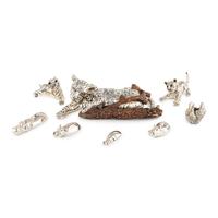 A Group of Eight D'Argenta Silver-Plate Animal Figures