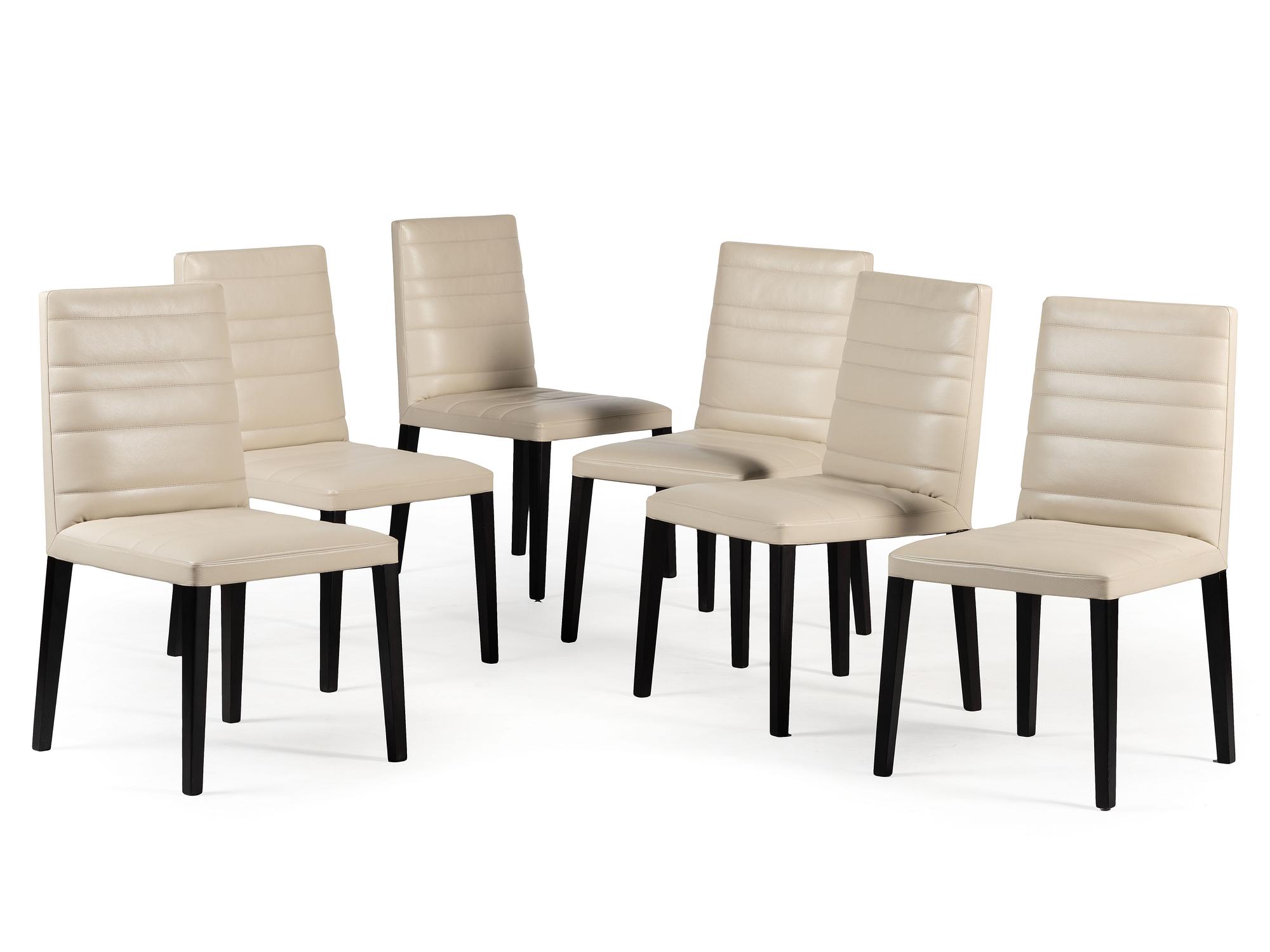 Six Poltrona Frau Dining Chairs