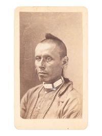 [NATIVE AMERICANS]. CDV of Osage William H. Conner/Connor. Arkansas City, KS: I. H. Bonsall & Co.
