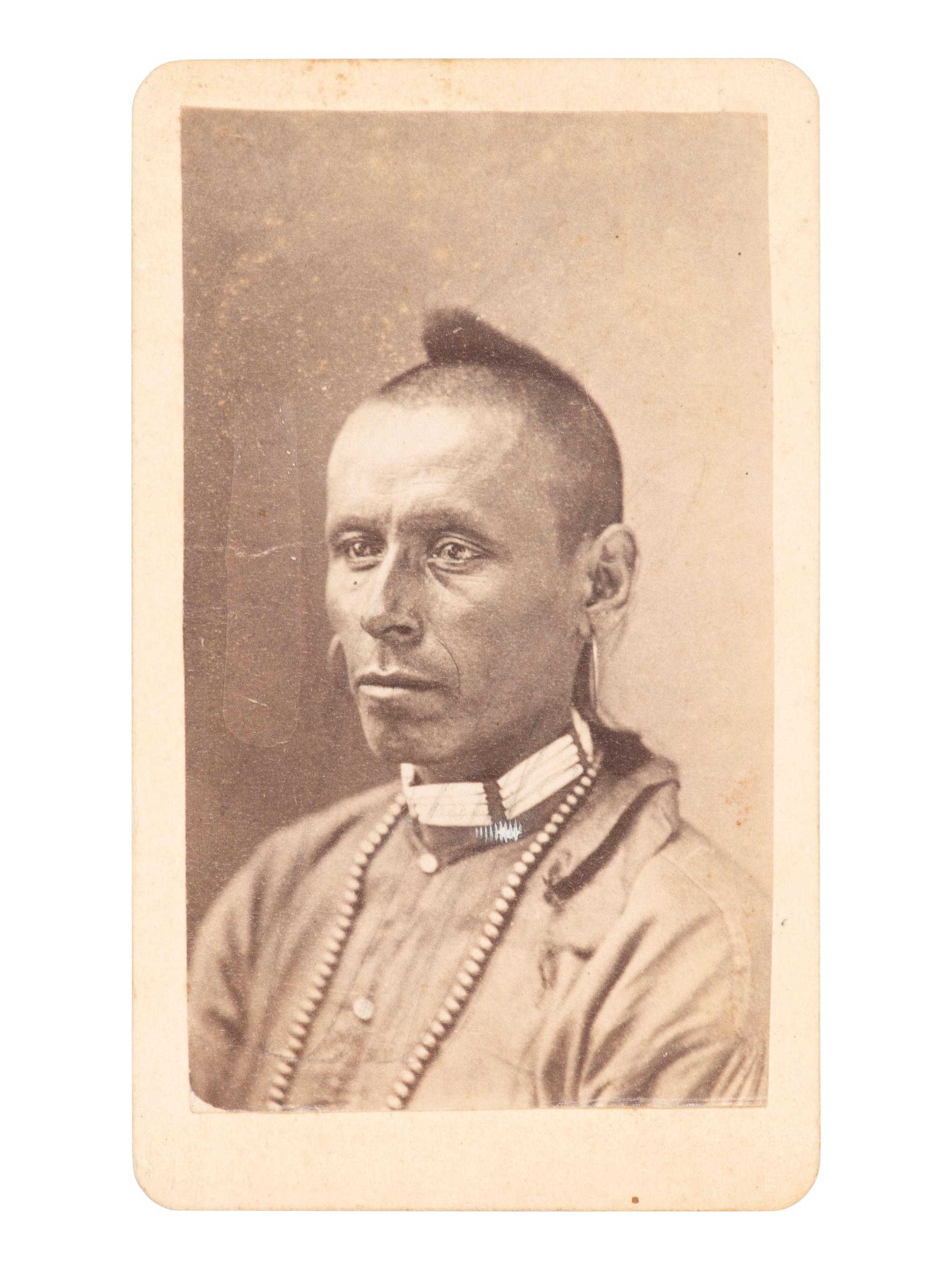 [NATIVE AMERICANS]. CDV of Osage William H. Conner/Connor. Arkansas City, KS: I. H. Bonsall & Co.