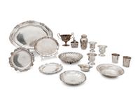 A Large Group of Various American Silver Holloware Items