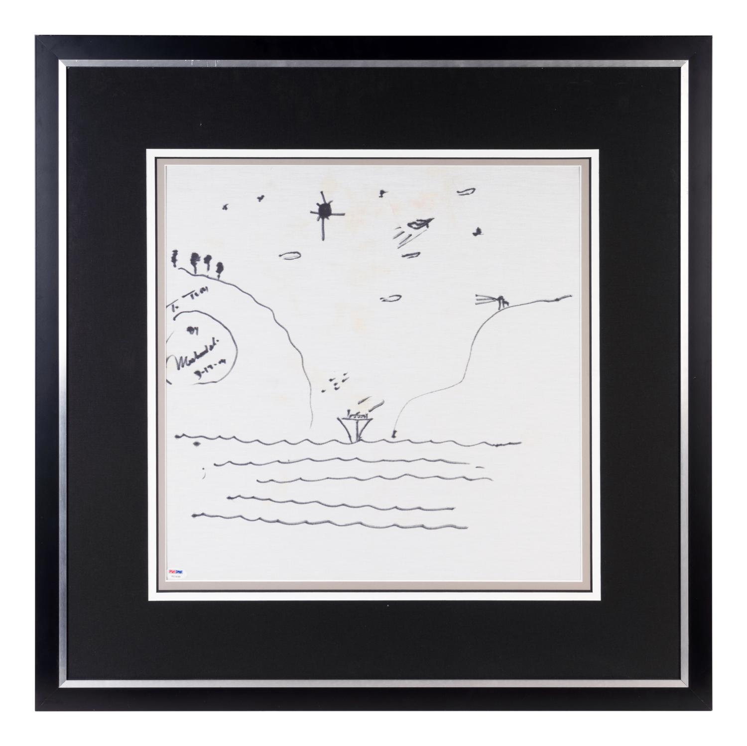 A Muhammad Ali Signed Autograph Original "Guiding Light" Drawing (PSA Authentic)