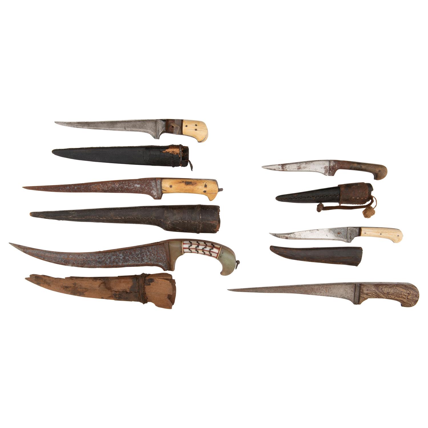 Lot of 6 Indo-Persian Pesh-Kabz Daggers