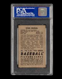 A 1952 Bowman Stan Musial Baseball Card No. 196 (PSA 8 NM-MT)