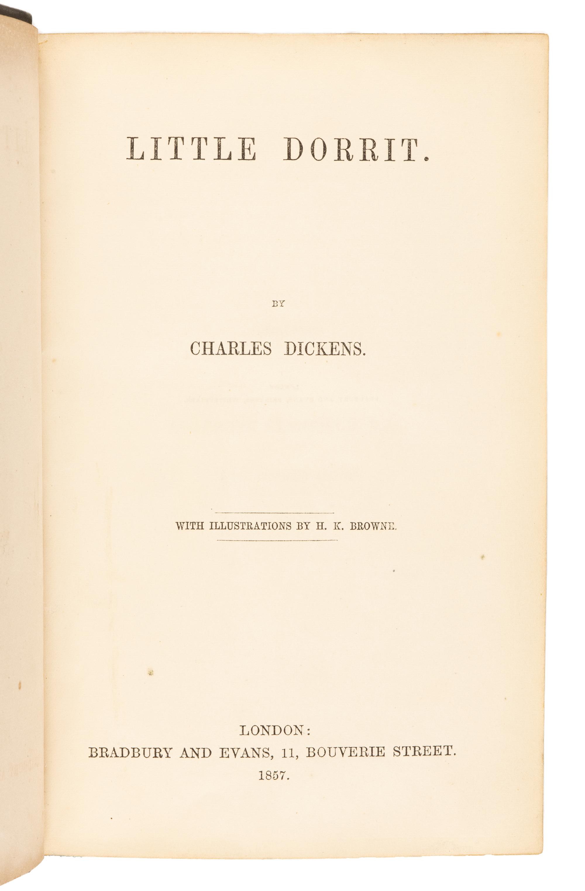 DICKENS, Charles (1812-1870). The Life and Adventures of Nicholas Nickleby . London: Chapman & Hall, 1839.