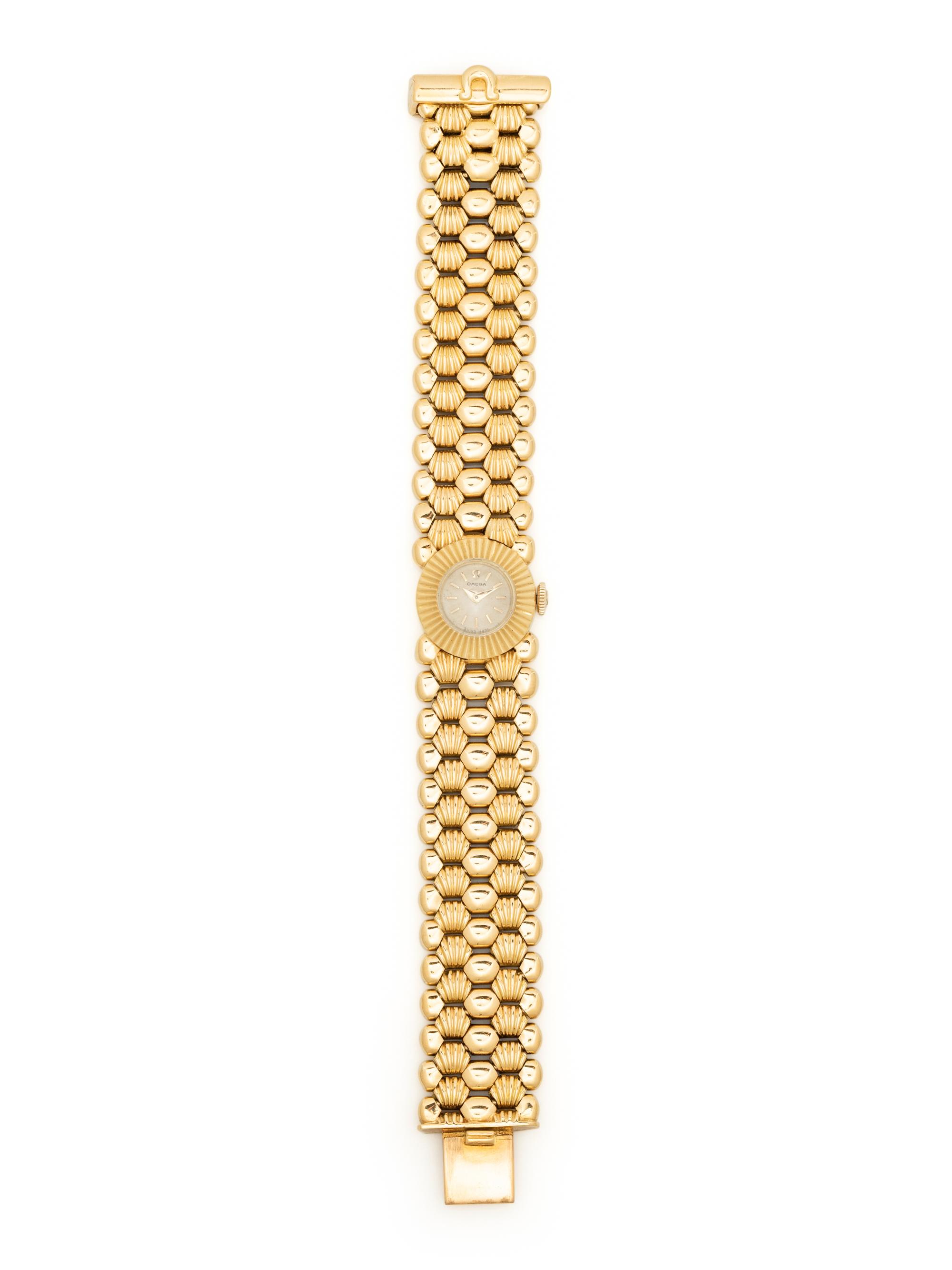 OMEGA, 18K YELLOW GOLD BRACELET WATCH