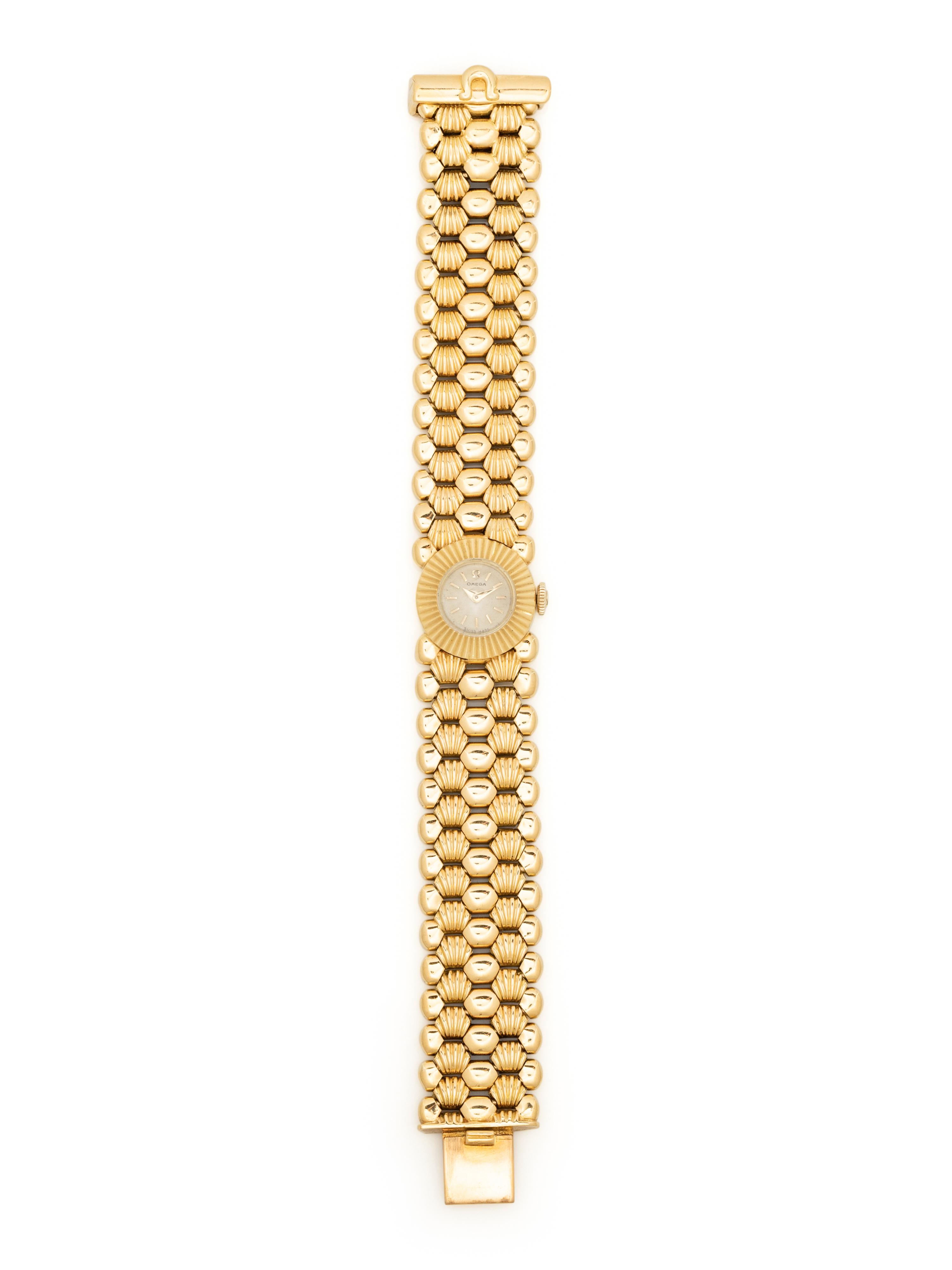 OMEGA, 18K YELLOW GOLD BRACELET WATCH