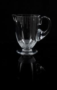 A Lalique Molded and Frosted Glass Pitcher Height 7 3/4 inches — POST-1945
