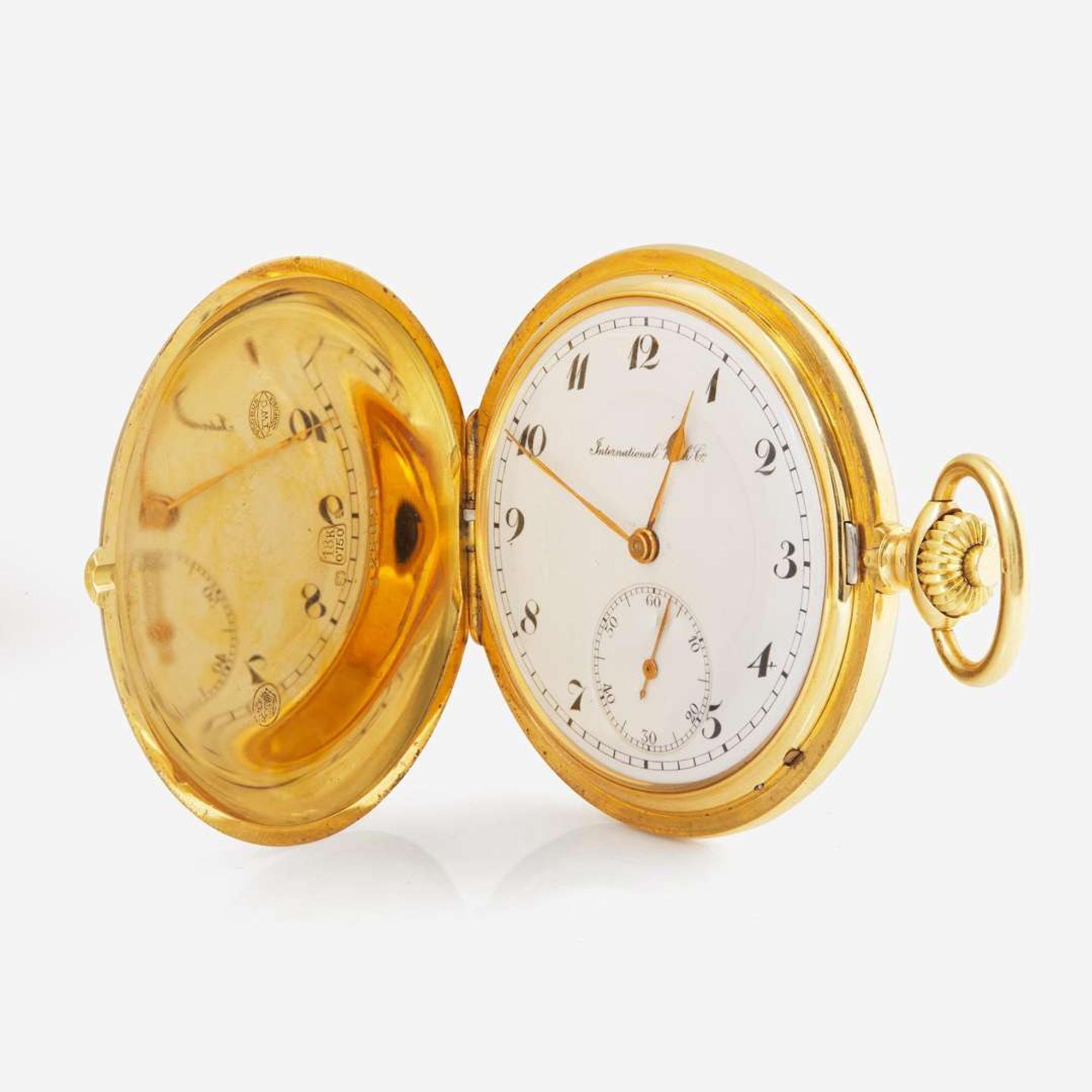An 18K Yellow Gold International Watch Co. Pocket Watch IWC Swiss
