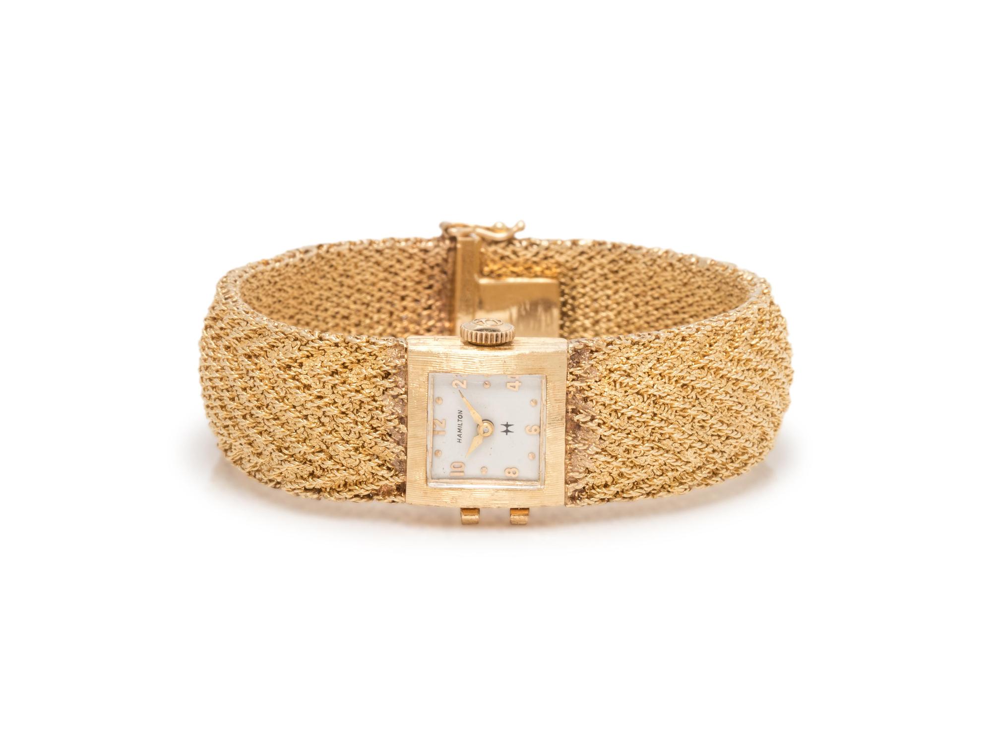 HAMILTON, 14K YELLOW GOLD WRISTWATCH