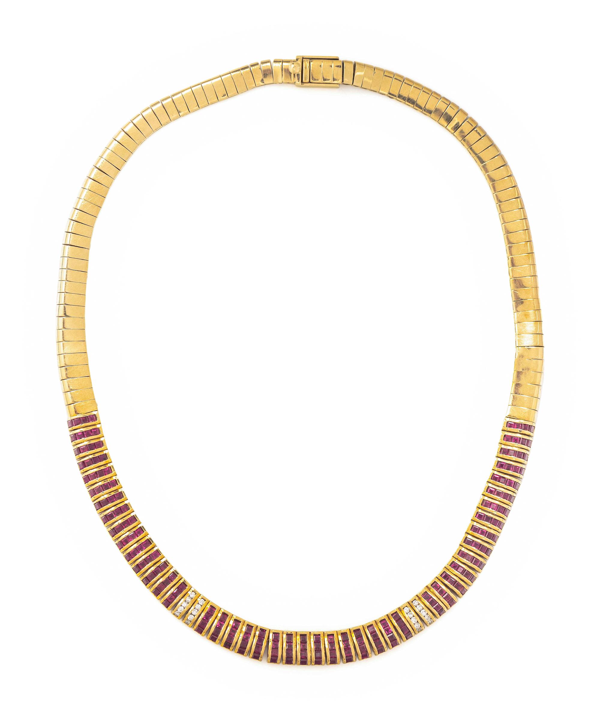 RUBY AND DIAMOND NECKLACE