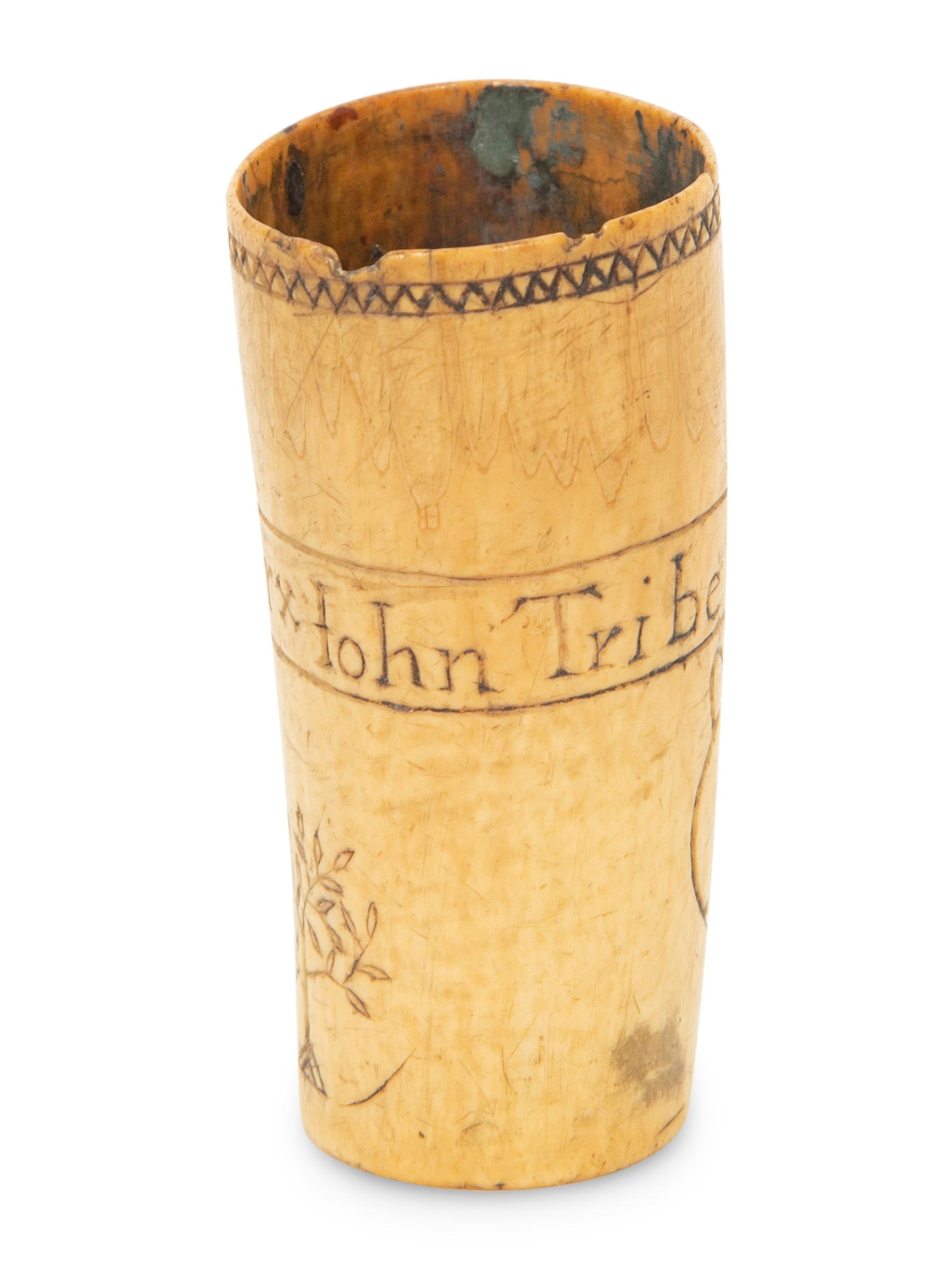 An English Carved Horn Cup