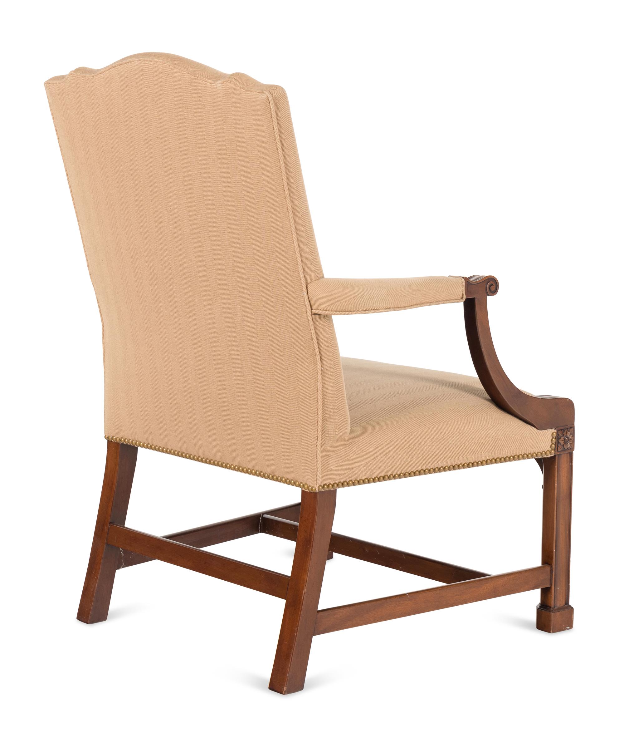 A Kittinger George III Style Mahogany Library Armchair