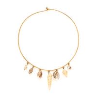 Yellow Gold and Shell Necklace