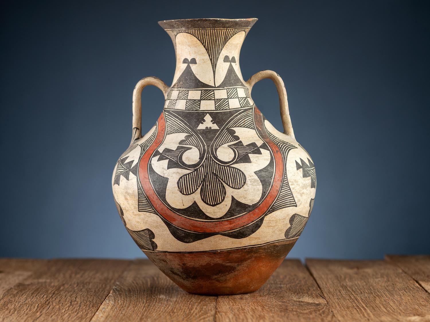 Acoma Polychrome Pottery Vase