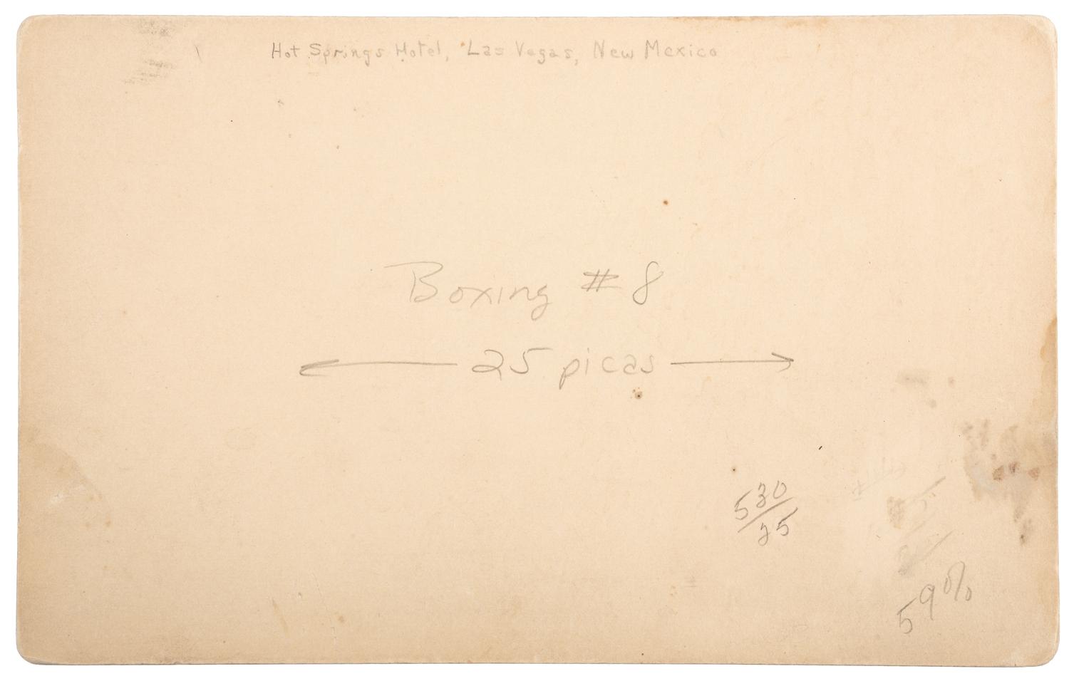 [NEW MEXICO]. A group of 4 photographs of New Mexico, incl. the Montezuma Hotel and Hot Springs in Las Vegas and the Palace of the Governors and Senate Chamber in Santa Fe.