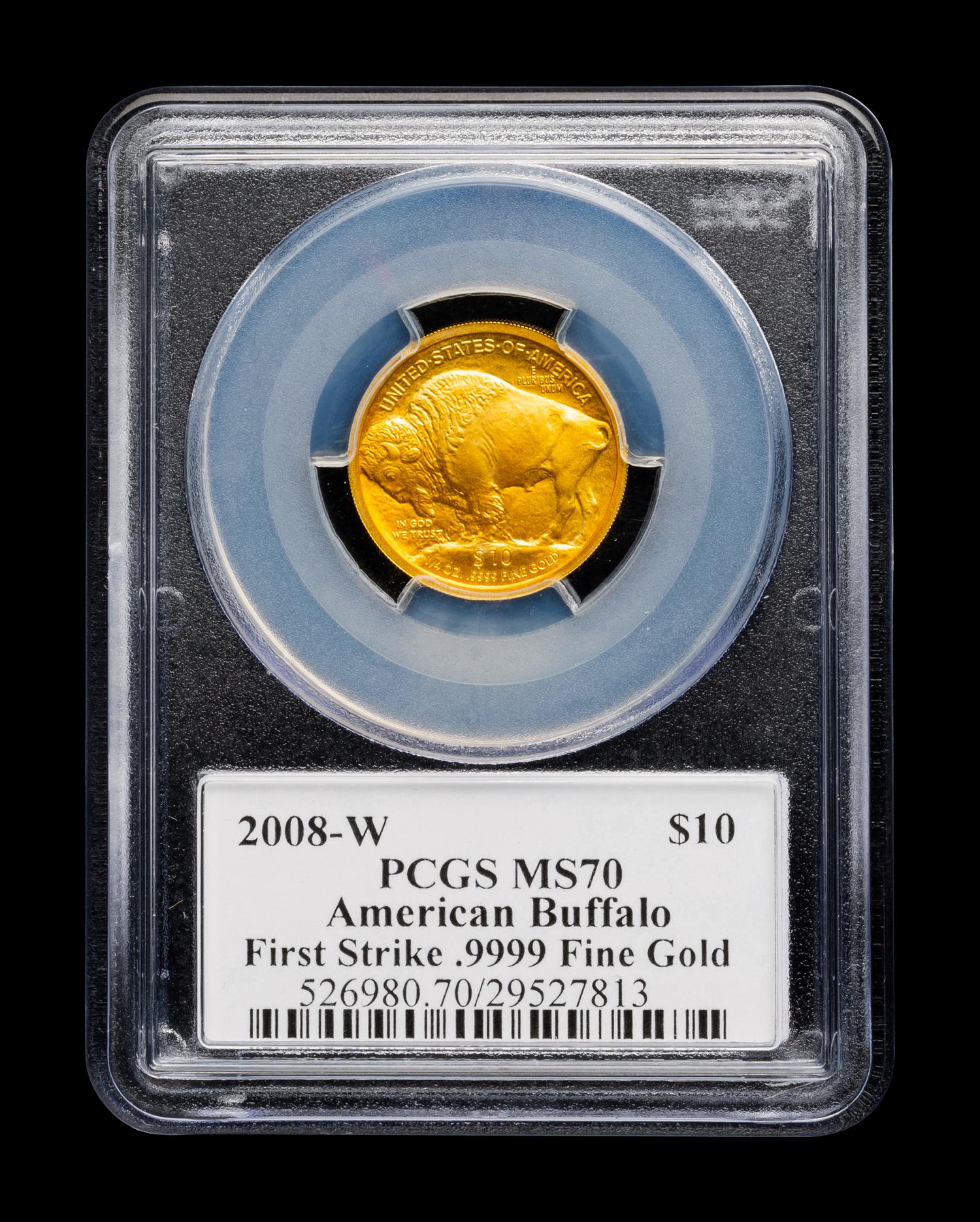 A 2008-W American Buffalo-First Strike $10 Gold Coin (PCGS MS70)
