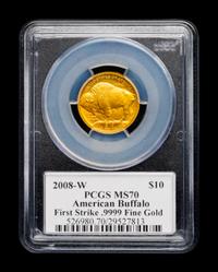 A 2008-W American Buffalo-First Strike $10 Gold Coin (PCGS MS70)