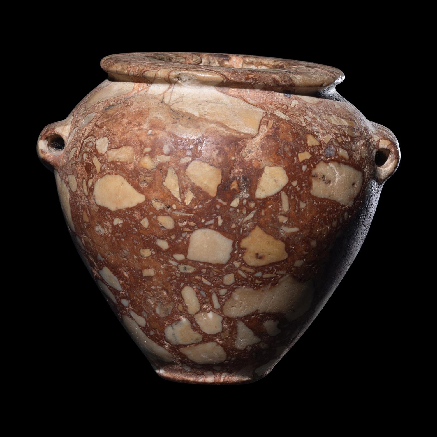 An Egyptian Breccia Jar