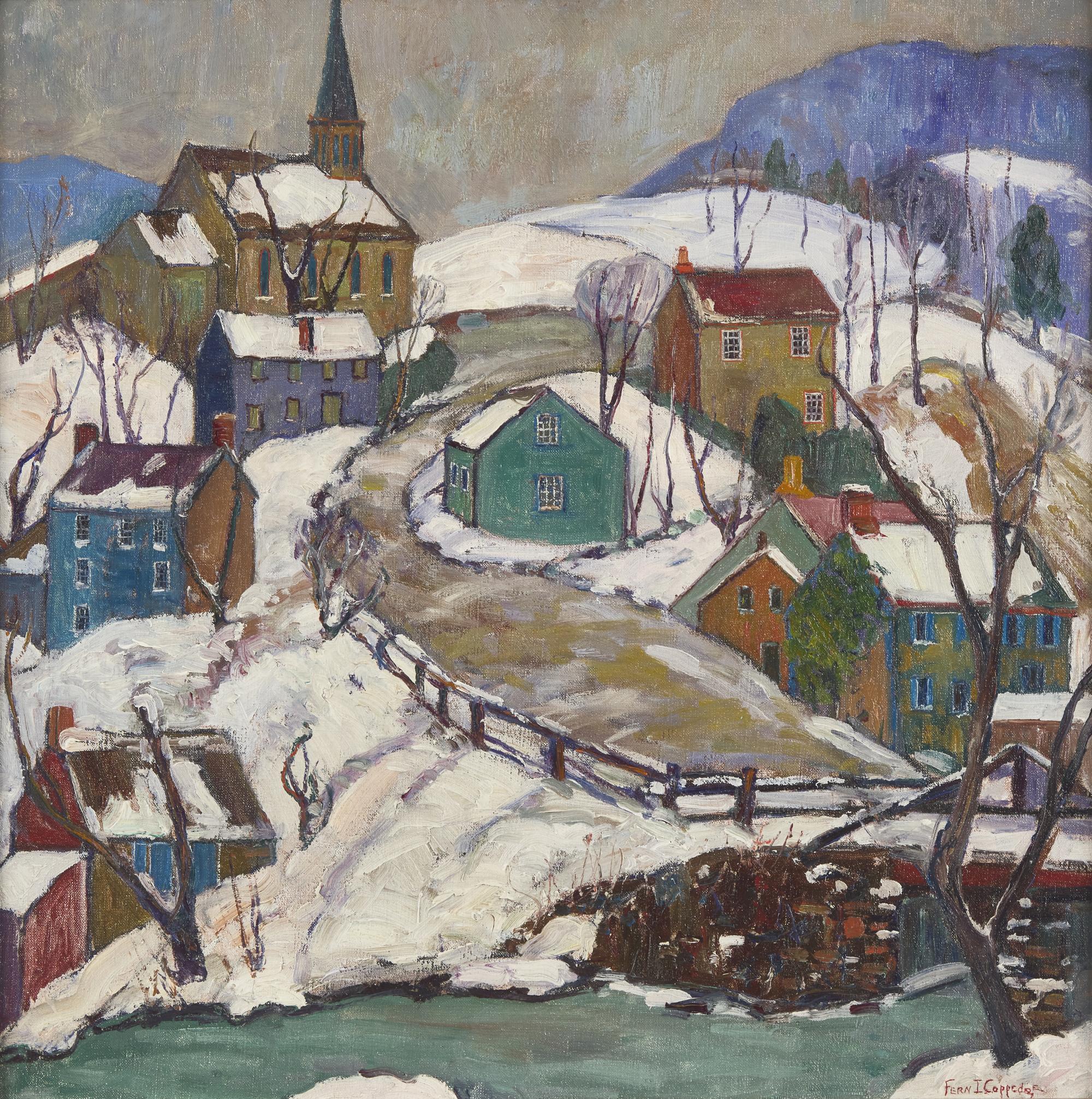 Fern Isabel Coppedge (American, 1883-1951 - Winter in the Village