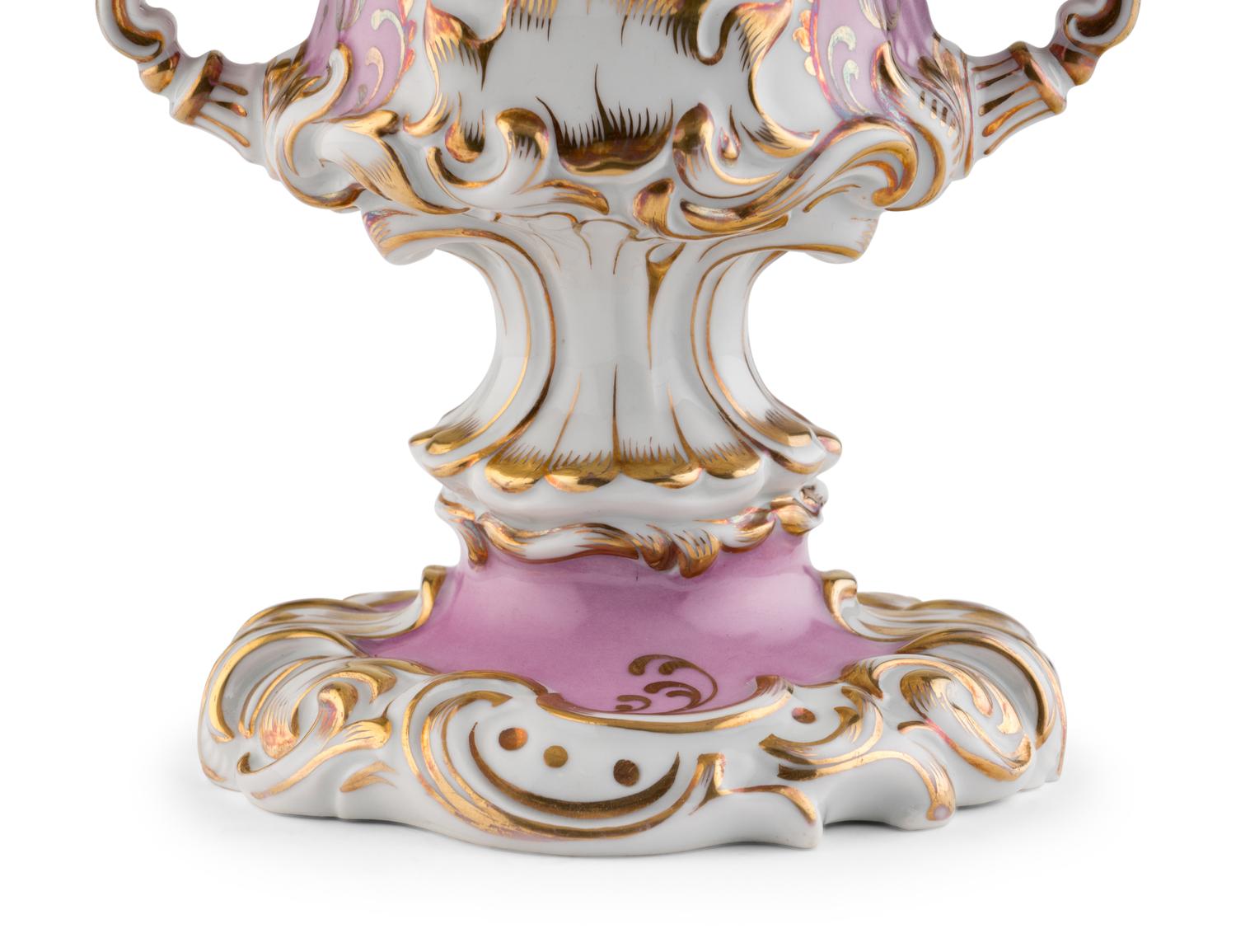 A Czech Parcel Gilt Porcelain Urn