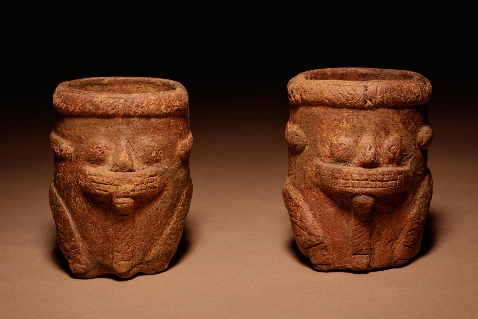 A Pair of Calima Terracotta Vessels