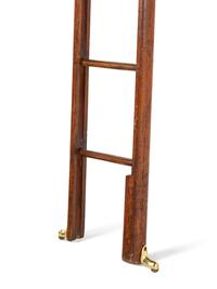 A Regency Brass Mounted Telescoping Library Ladder