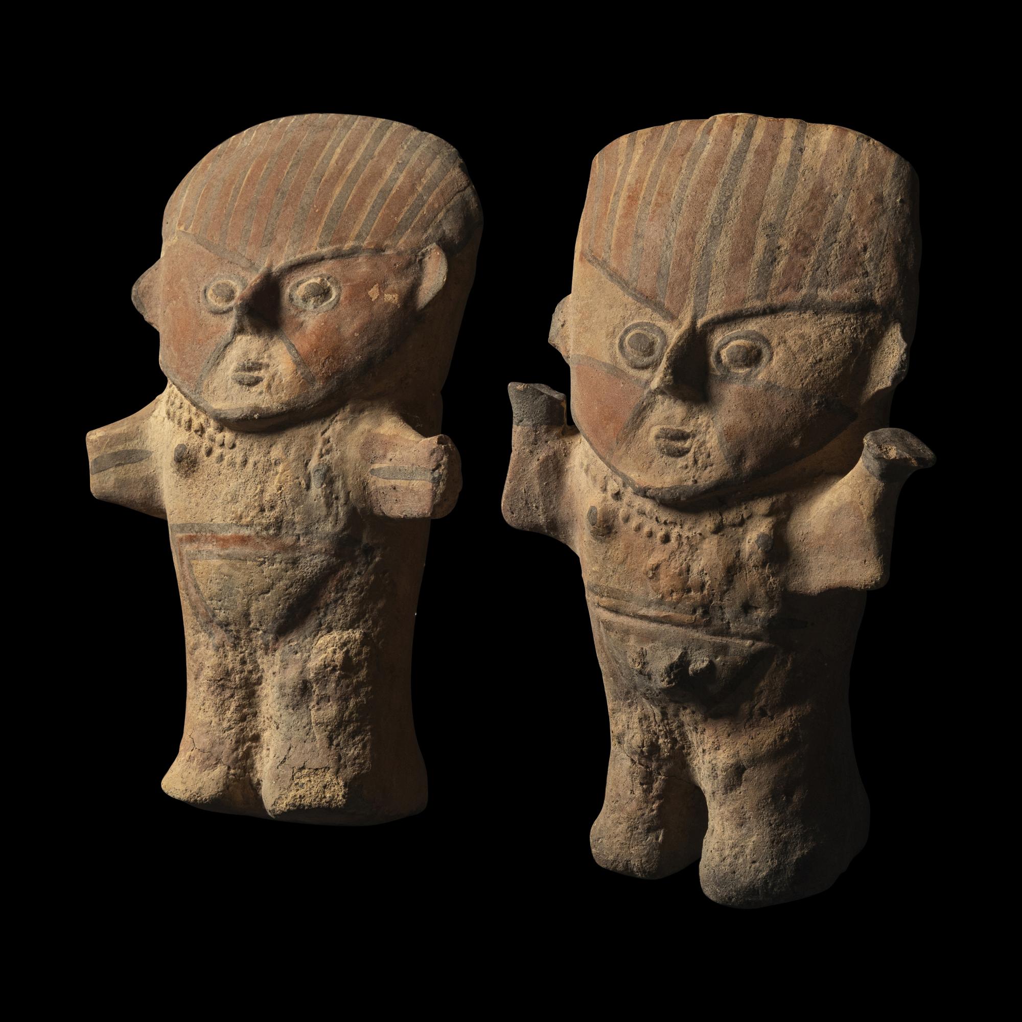 Two Chancay Polychrome Figures