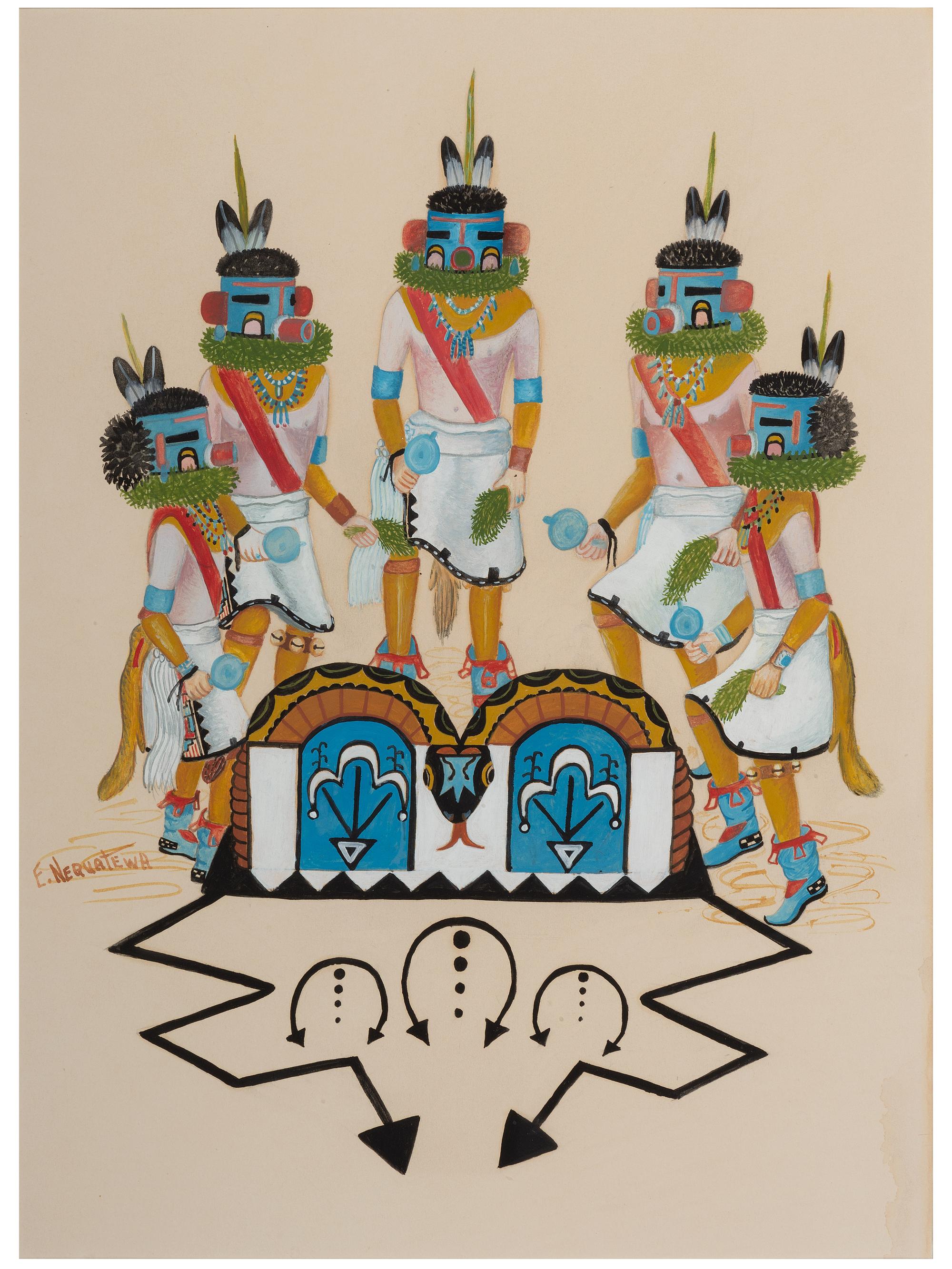 untitled, Rugan Katsinas with Avanyu