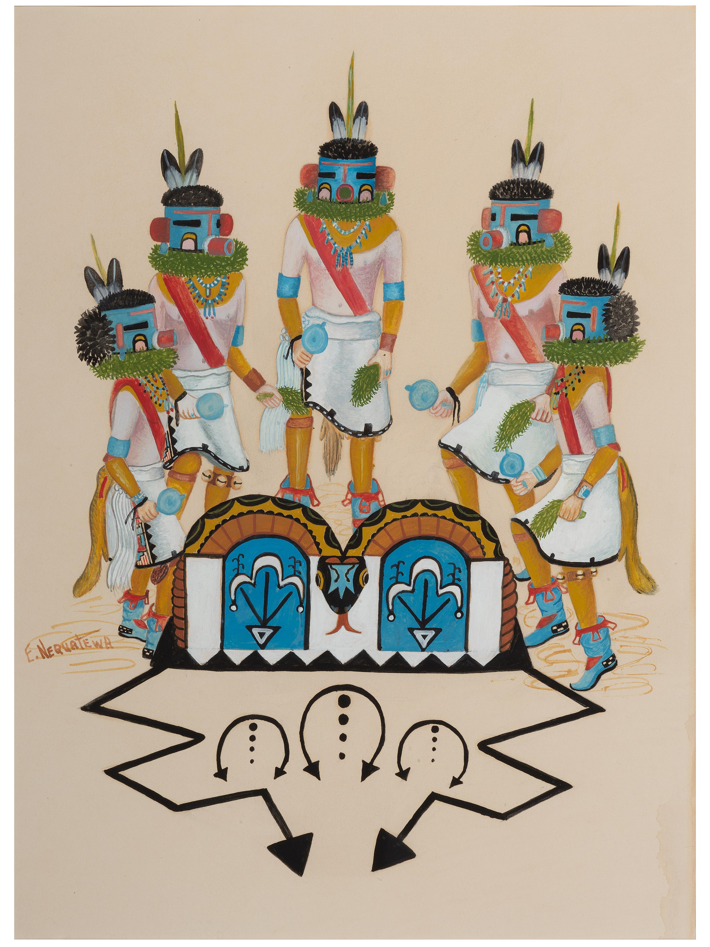 untitled, Rugan Katsinas with Avanyu