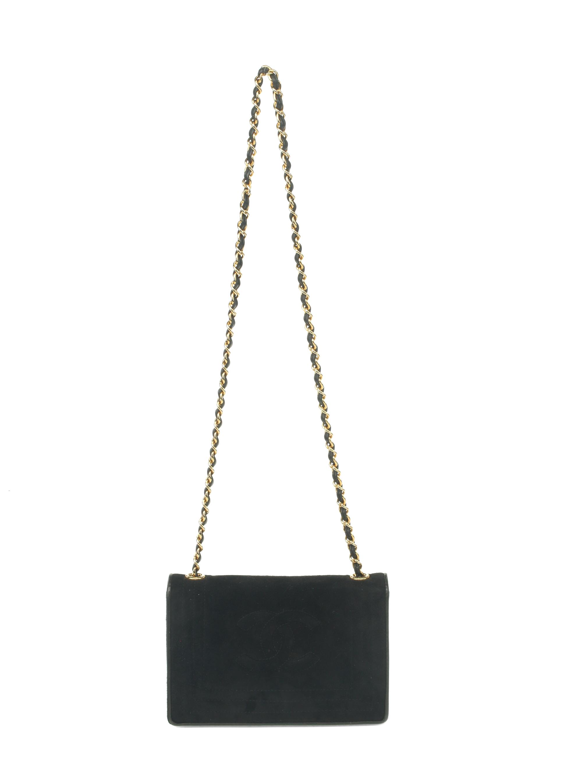 Chanel Black Suede Mini Flap Bag