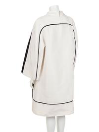 Ralph Rucci Silk Taffeta Color Block Mod Coat