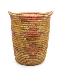 Three Jicarilla Apache Baskets Height of largest 15 x width 19 x depth 8 1/2 inches.