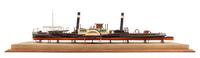 A Model of the Side Wheel Tug Munchen Height of model 14 x length of base 58 5/8 inches.