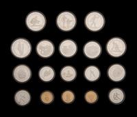 [YUGOSLAVIA] An 18-Coin 1984 Winter Olympic Games Commemorative Gold and Silver Proof Set
