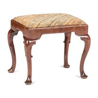 A George I Walnut Veneered Pad-Foot Stool