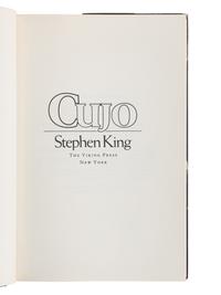 KING, Stephen (b. 1947). Cujo. New York: The Viking Press, 1981.