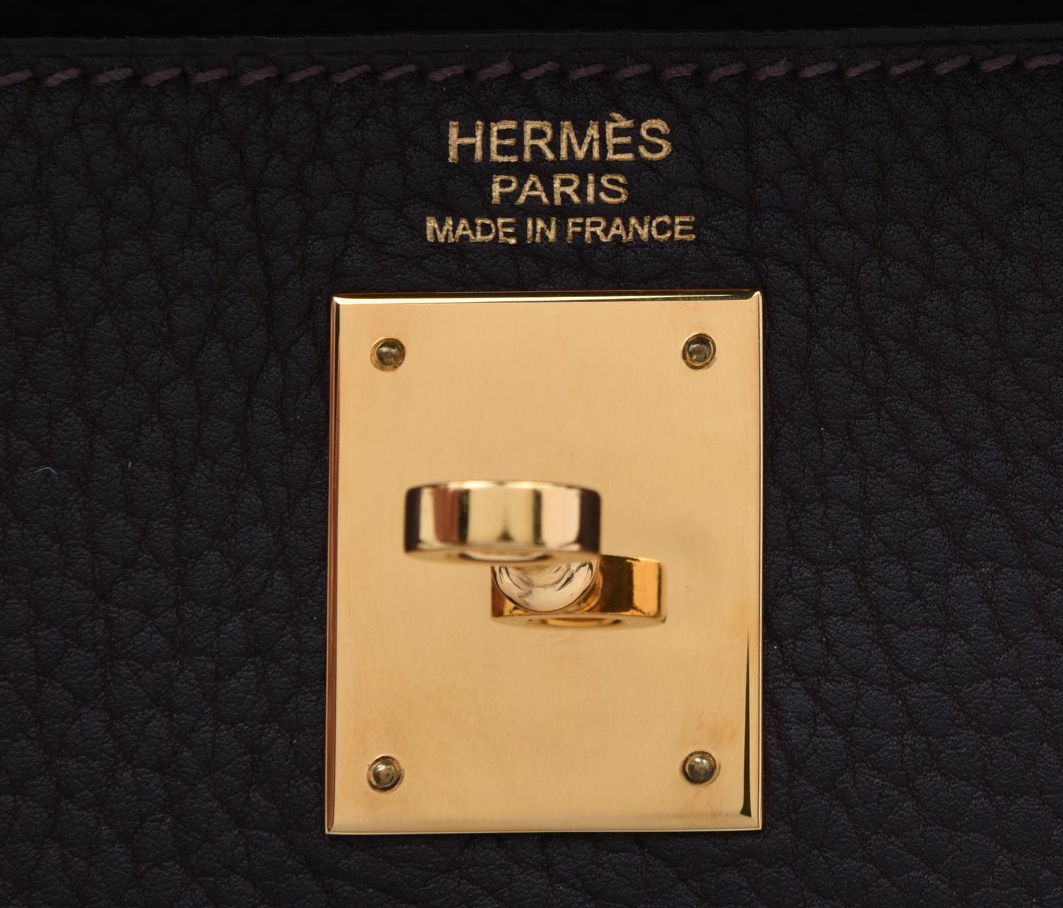Hermès Kelly 32cm Dark Brown Togo Leather Handbag, 2007