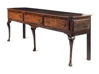 A Queen Anne Elm Dresser Base
