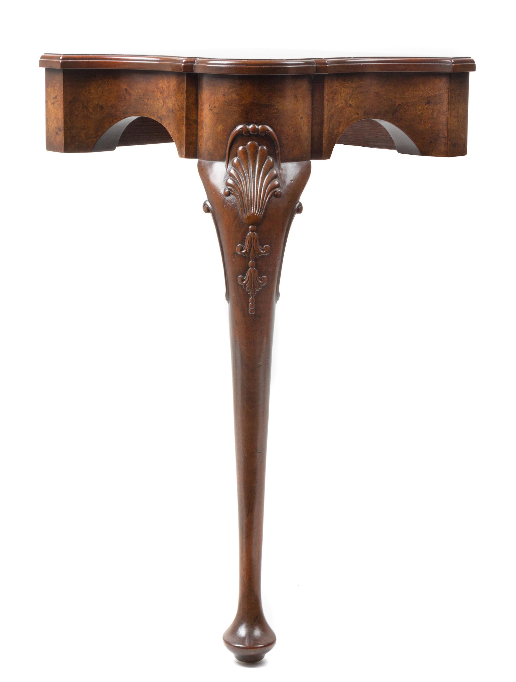 A Group of Five Hardwood Articles Height of curio 26 3/4 inches.