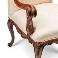 A Pair of Italian Walnut Armchairs
