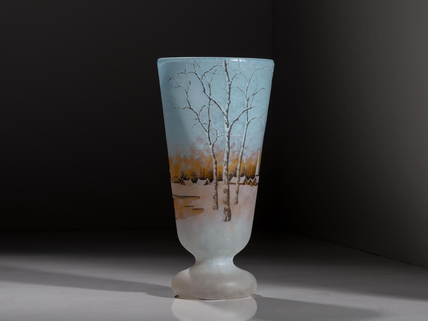 Dutch Winter Scene Vase