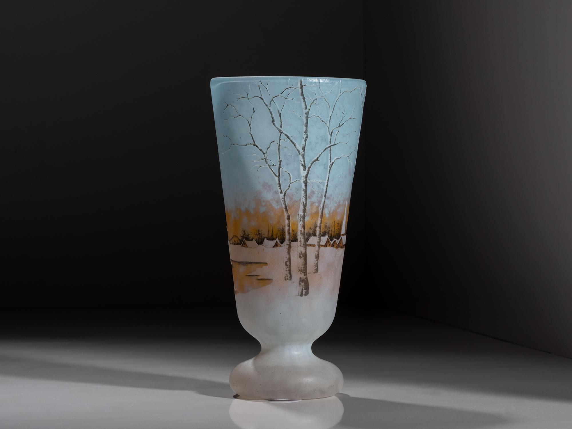 Dutch Winter Scene Vase