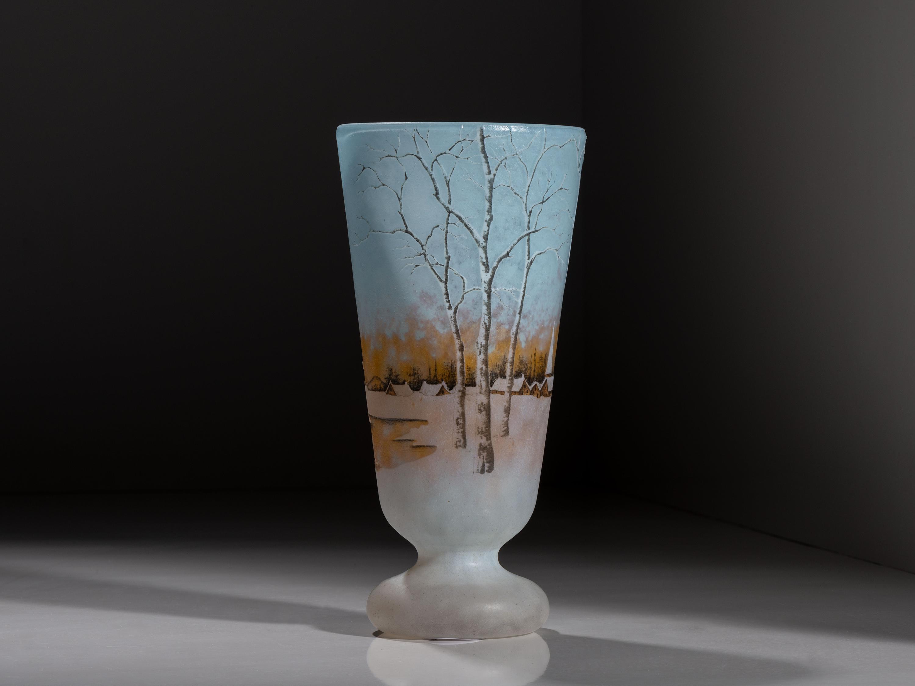 Dutch Winter Scene Vase