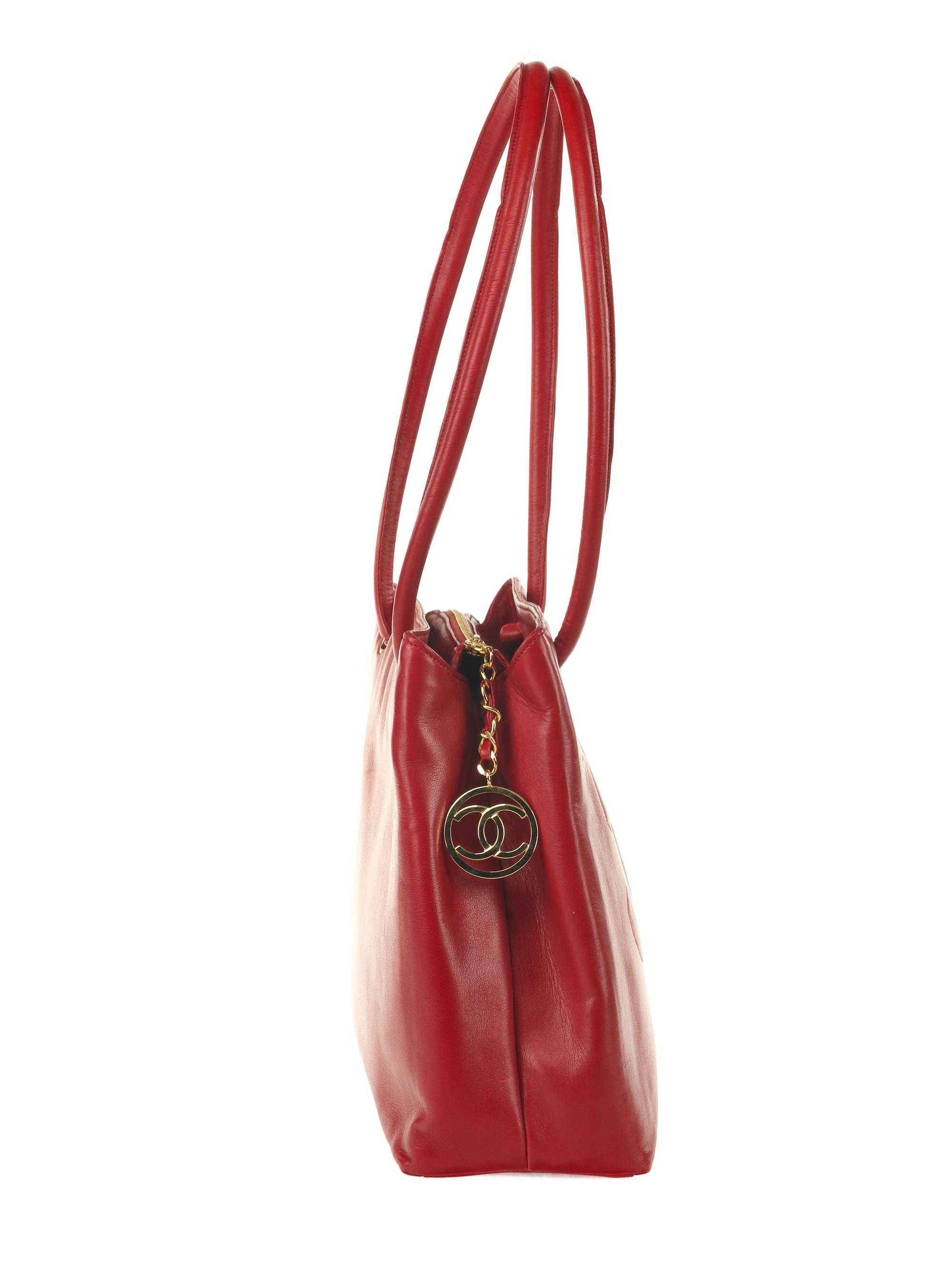 Chanel Leather Logo Tote