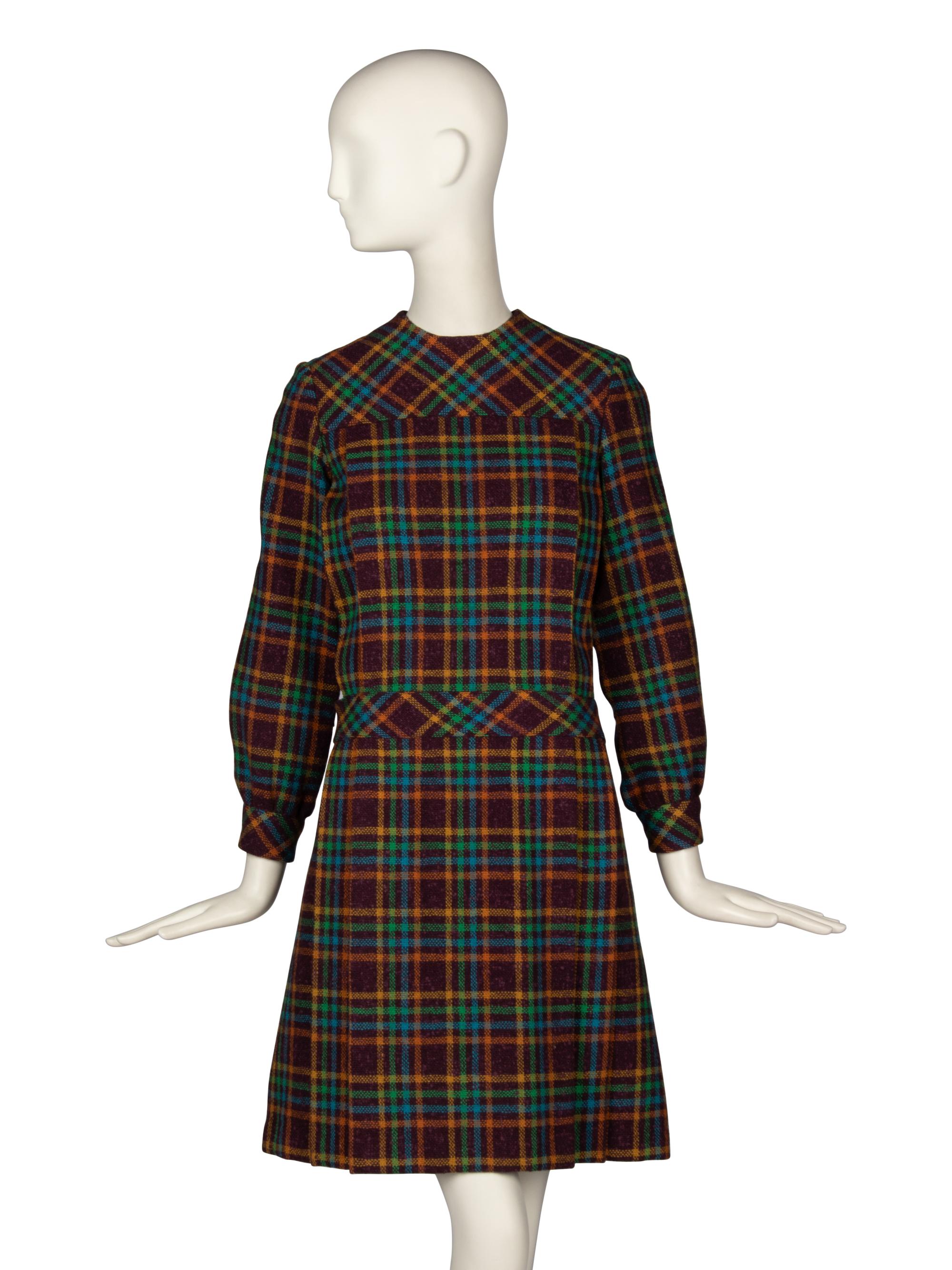 Christian Dior, Haute Couture Plaid Tweed Dress
