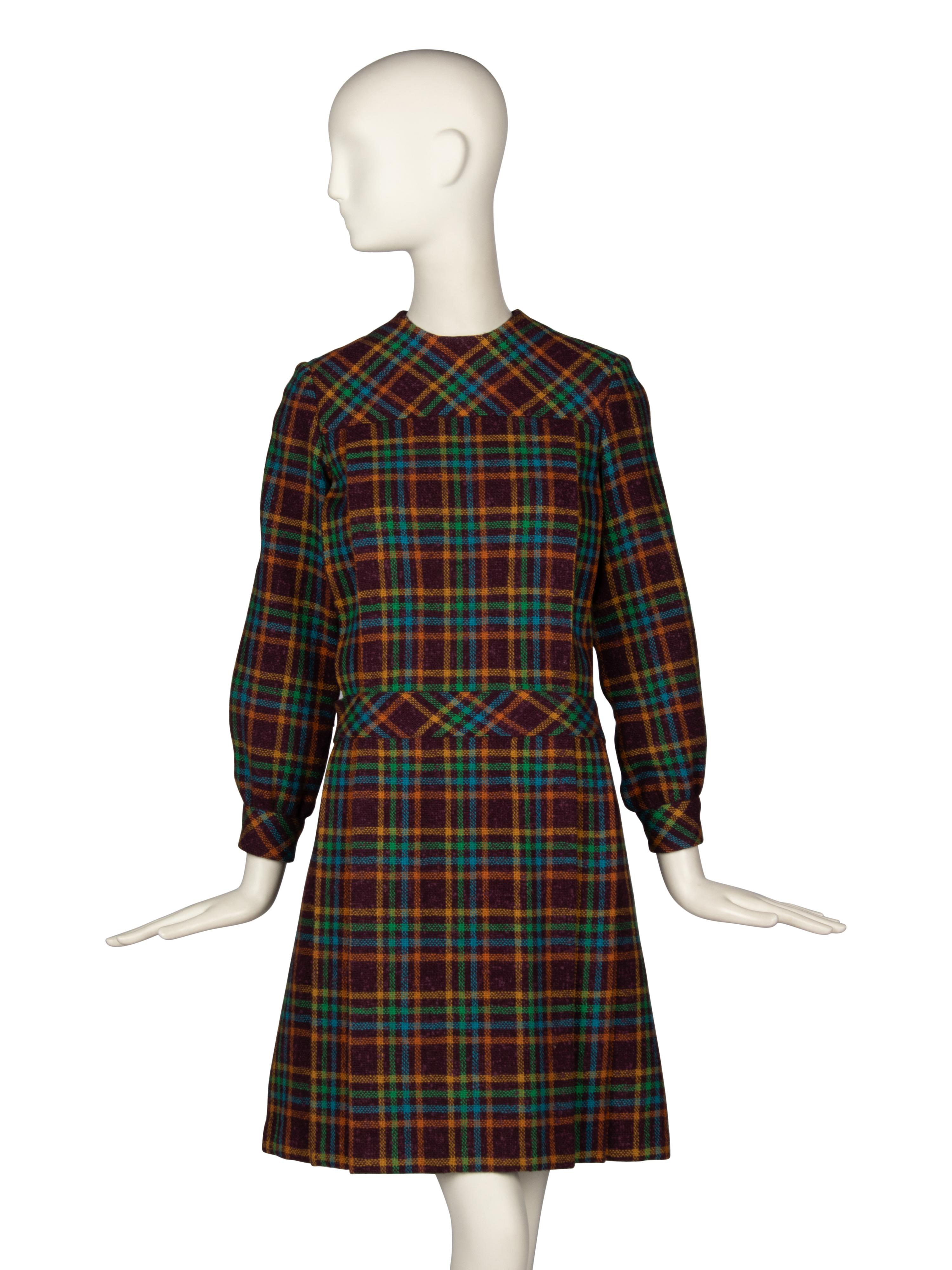 Christian Dior, Haute Couture Plaid Tweed Dress